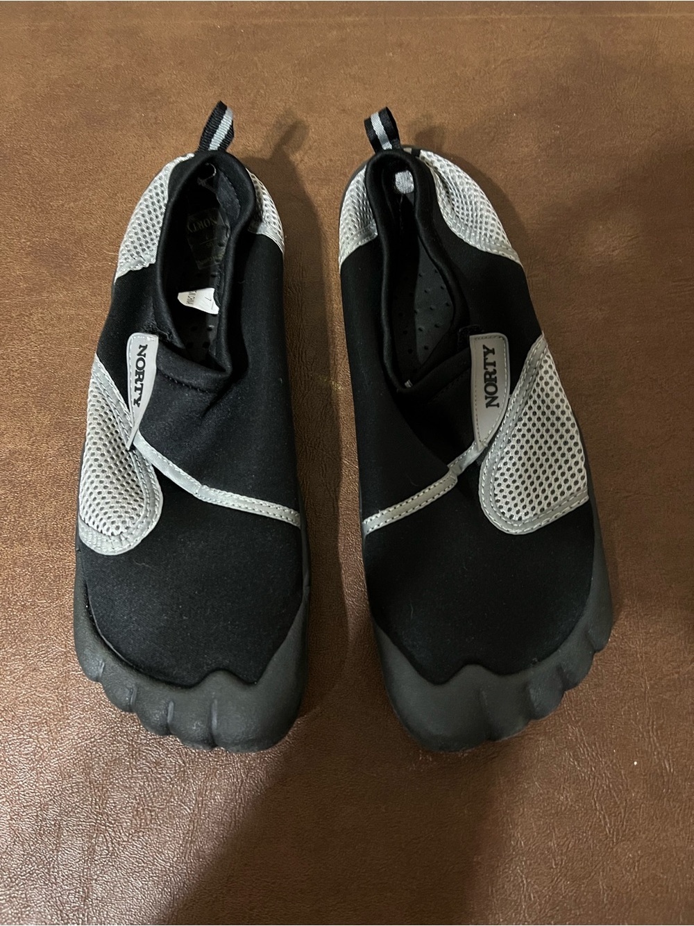 NORTY Black & Gray Slip-On Water Shoes- Womens Size 7